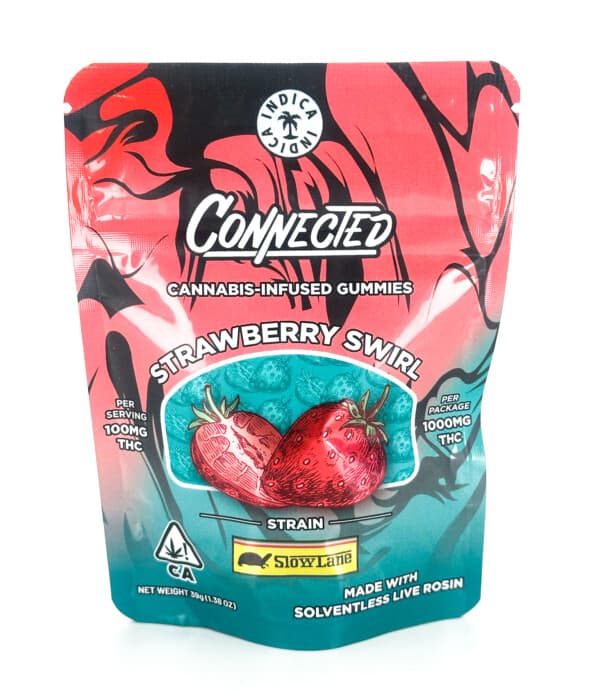 connected gummy strawberry
