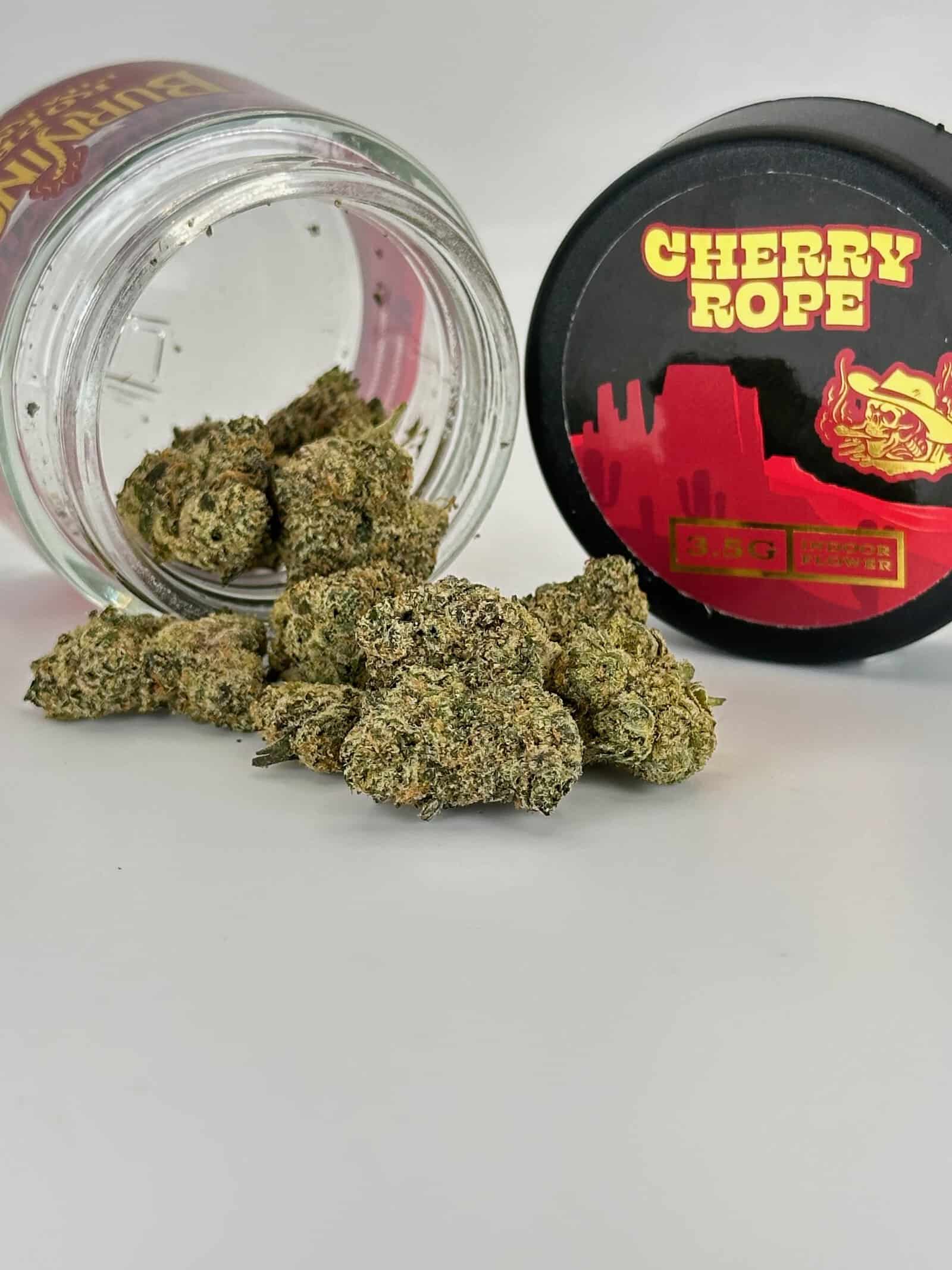 Burning Rope Pharms Cherry Rope Hybrid Buddies NJ Weed Delivery