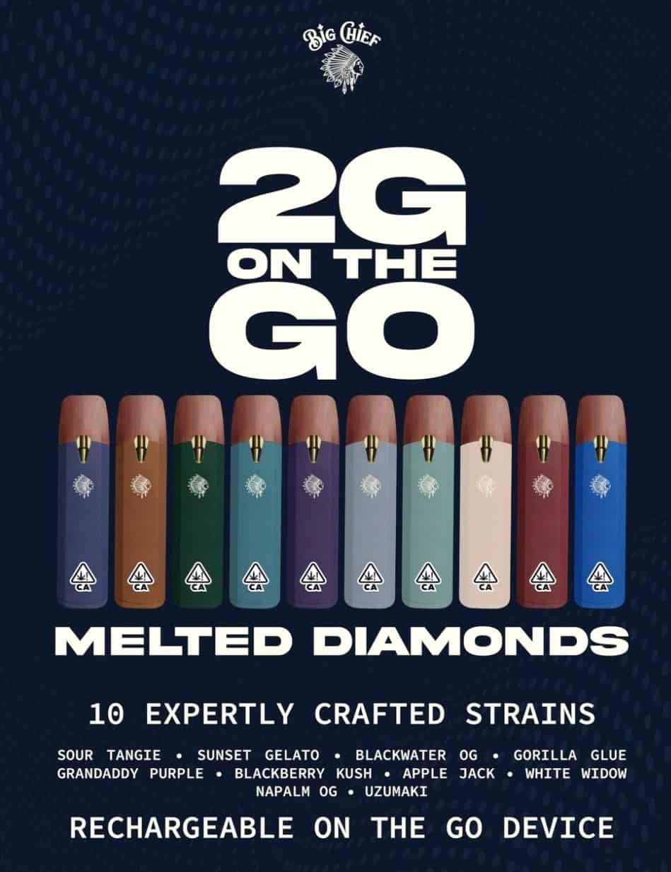 Big Chief Melted Diamonds Vape | 2000mg - Buddies NJ